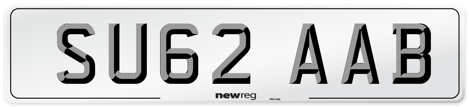 SU62 AAB Number Plate from New Reg